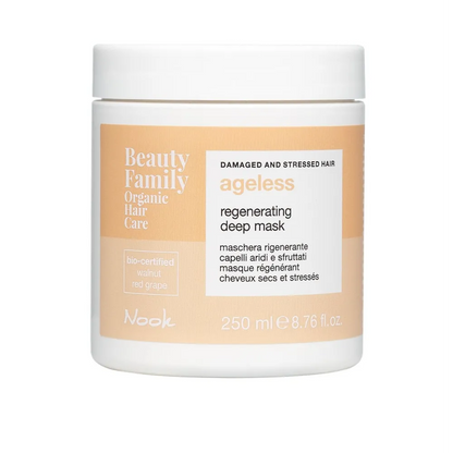 Mască Organică Pentru Regenerarea Părului Uscat Și Deteriorat Nook Beauty Family Ageless Regenerating Deep Mask 250ml