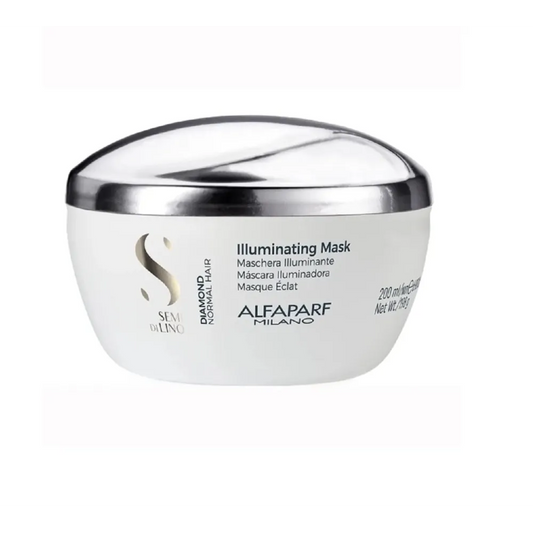 Mască Pentru Strălucirea Părului Fără Sulfați Alfaparf Semi Di Lino DiamondI lluminating Mask - 200 ml - Păr