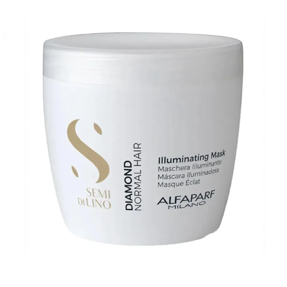 Mască Pentru Strălucirea Părului Fără Sulfați Alfaparf Semi Di Lino DiamondI lluminating Mask - 500 ml - Păr