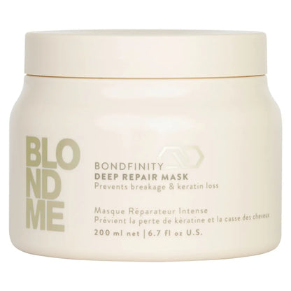 Mască Reparatorare Intensivă Schwarzkopf BLONDME Bondfinity Deep Repair – Reconstrucție Permanentă pentru Păr Blond