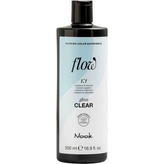 Nook Flow GLOSS CLEAR 500ml – Intensificator de strălucire & personalizator de culoare cu formulă vegană și pH