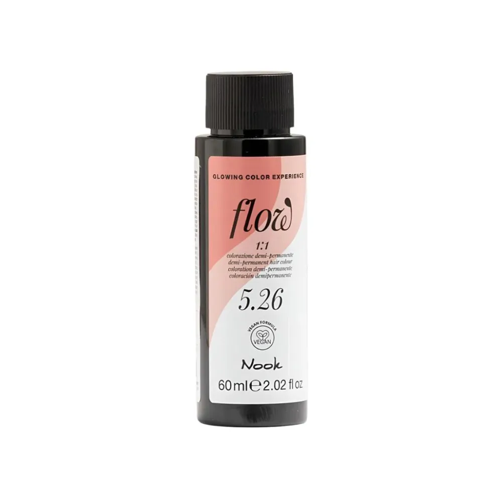 Nook Flow Vopsea-Ulei de Păr Colorant Demi-Permanent Vegan fără Amoniac 60ml - Strălucire Intensă Fără Compromisuri