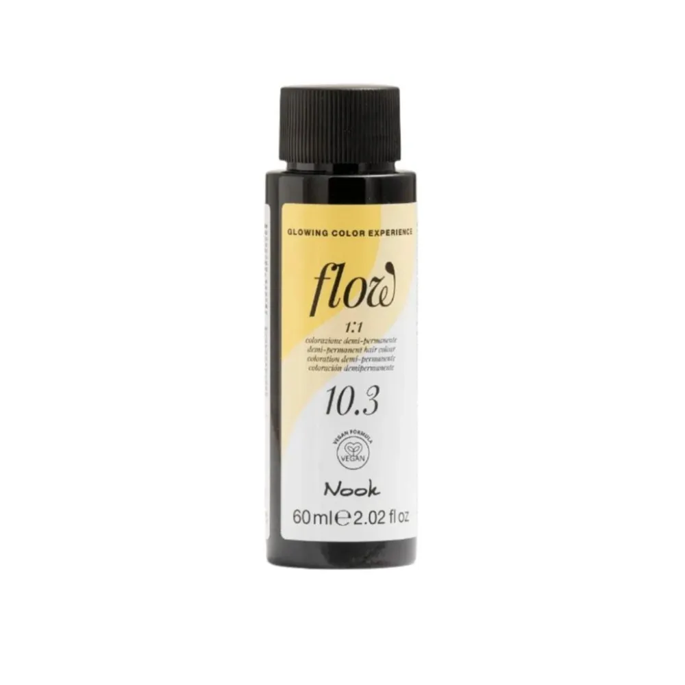 Nook Flow Vopsea-Ulei de Păr Colorant Demi-Permanent Vegan fără Amoniac 60ml - Strălucire Intensă Fără Compromisuri