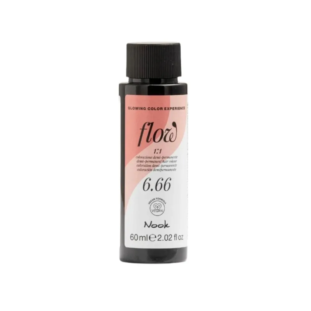 Nook Flow Vopsea-Ulei de Păr Colorant Demi-Permanent Vegan fără Amoniac 60ml - Strălucire Intensă Fără Compromisuri