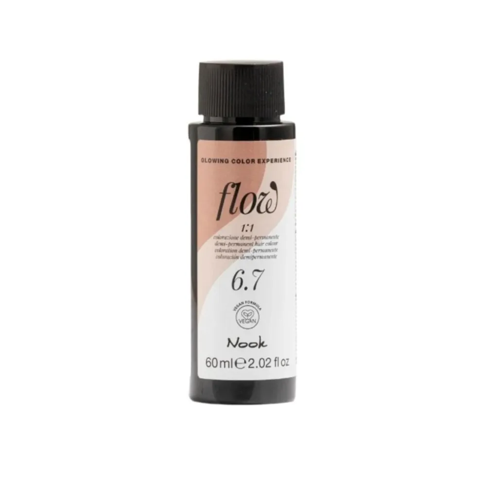 Nook Flow Vopsea-Ulei de Păr Colorant Demi-Permanent Vegan fără Amoniac 60ml - Strălucire Intensă Fără Compromisuri
