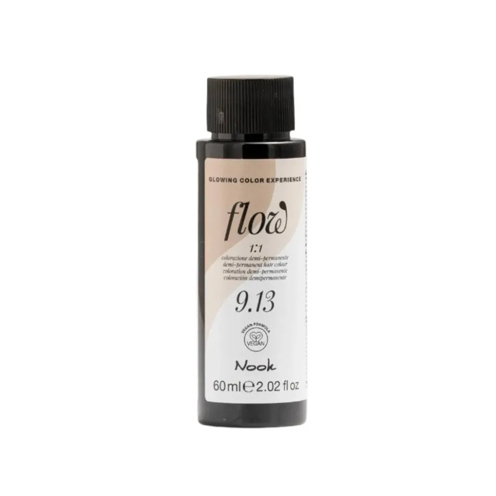 Nook Flow Vopsea-Ulei de Păr Colorant Demi-Permanent Vegan fără Amoniac 60ml - Strălucire Intensă Fără Compromisuri