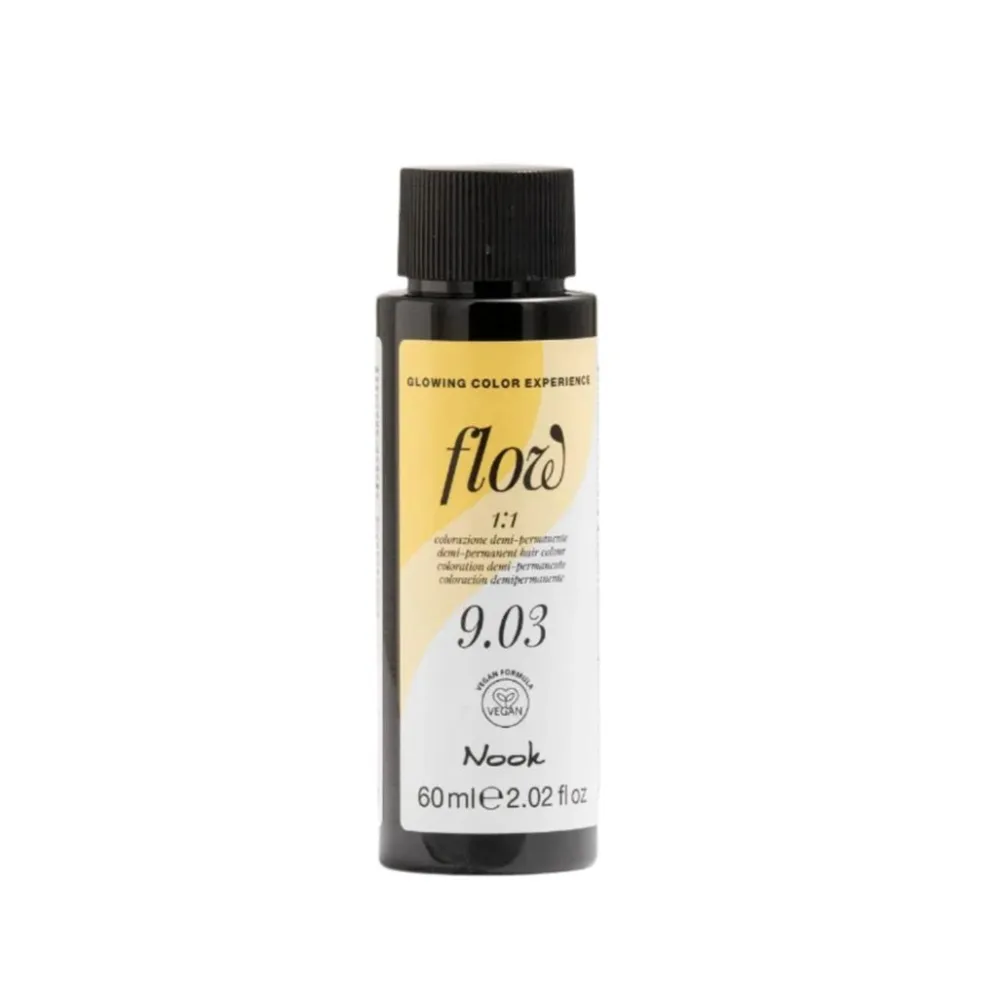 Nook Flow Vopsea-Ulei de Păr Colorant Demi-Permanent Vegan fără Amoniac 60ml - Strălucire Intensă Fără Compromisuri