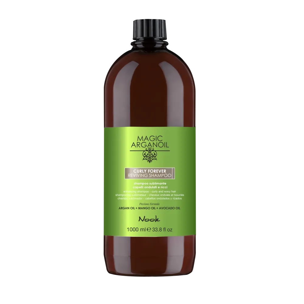Nook Magic ArganOil Curly Forever– Șampon Revigorant pentru Păr Creț și Ondulat - 1000 ml - Păr
