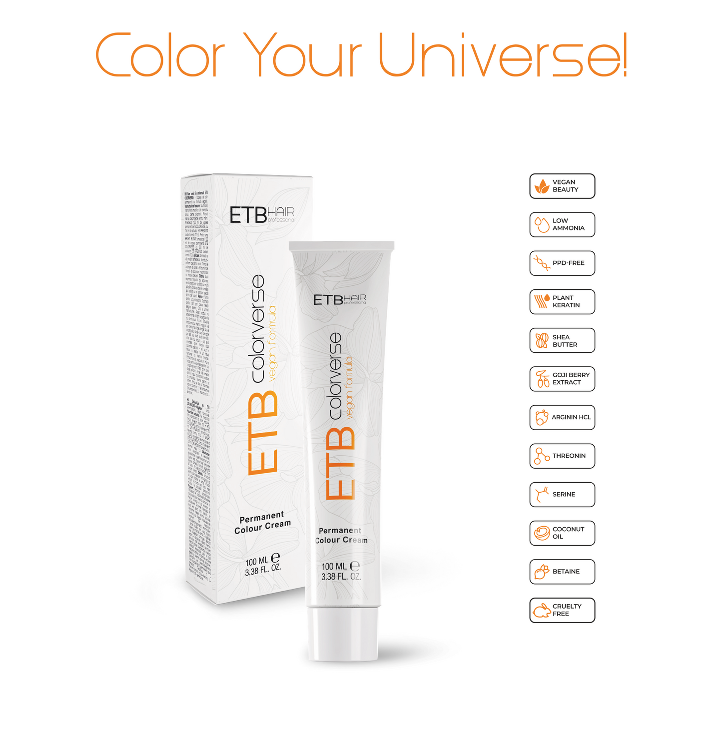 ETB Hair ColorVerse Catalog Culori Vopsea Profesională 117 Nuanțe