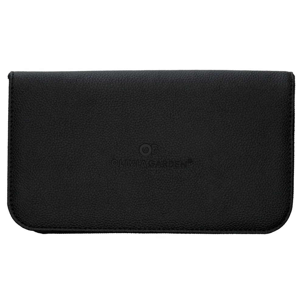 Olivia Garden Black Standard Pouch – Husă Profesională pentru Foarfeci cu 3 Compartimente Protecție Maximală și Design