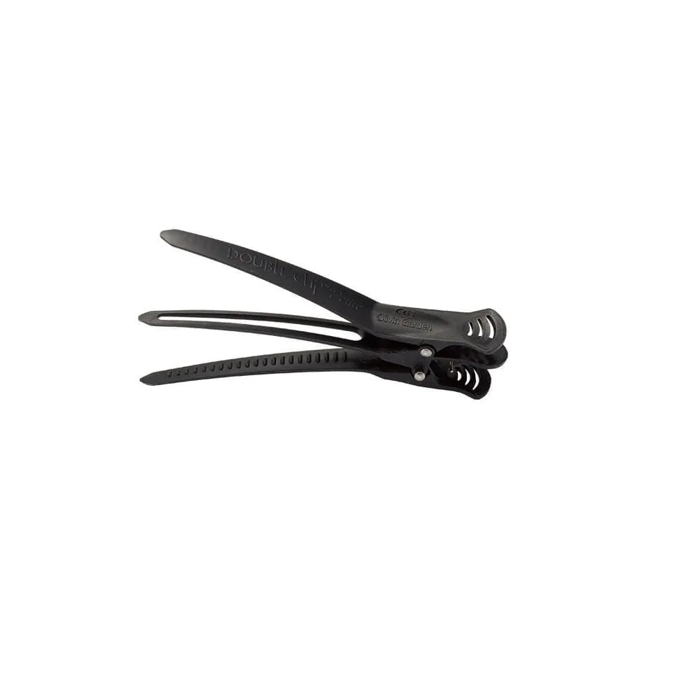 Olivia Garden Clips dublu mic 10,5cm 4buc negru