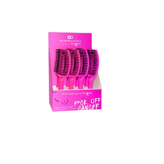 Olivia Garden Display Cu 8 Perii Curbate Fingerbrush Thinkpink