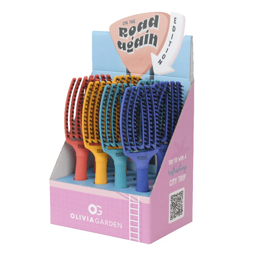 Olivia Garden Display Cu 8 Perii Fingerbrush On The Road Again Mediu