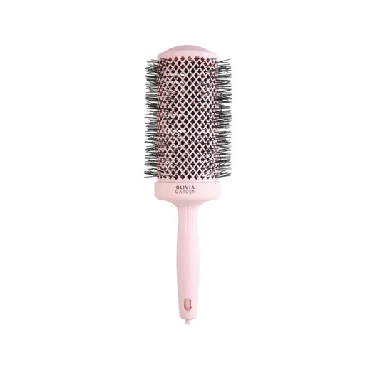 Olivia Garden Expert Blowout Speed Wavy Bristles Pastel Pink – Perie Profesională Rotundă Pastel Pink cu Peri Ondulați