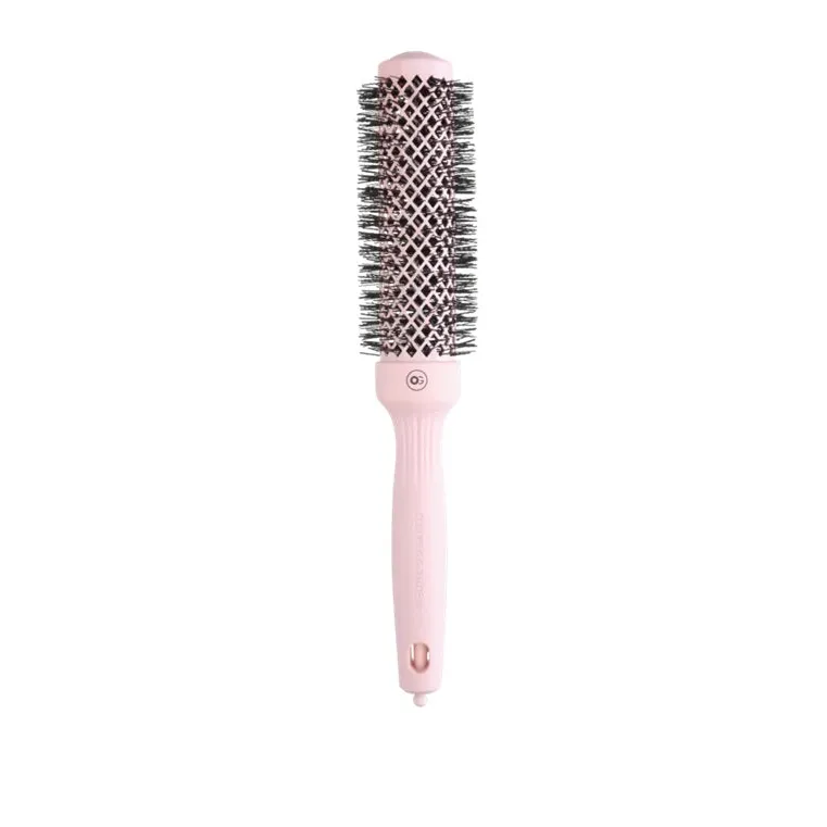 Olivia Garden Expert Blowout Speed Wavy Bristles Pastel Pink – Perie Profesională Rotundă Pastel Pink cu Peri Ondulați