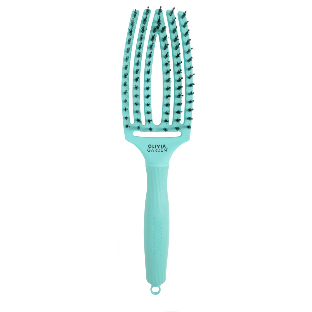 Olivia Garden FingerBrush Combo Medium Mint – Perie Profesională pentru Descurcare Netezire și Volum - Păr