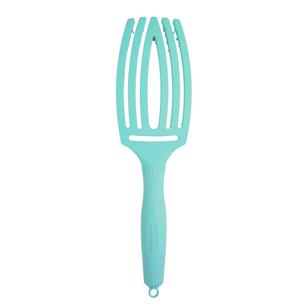 Olivia Garden FingerBrush Combo Medium Mint – Perie Profesională pentru Descurcare Netezire și Volum - Păr