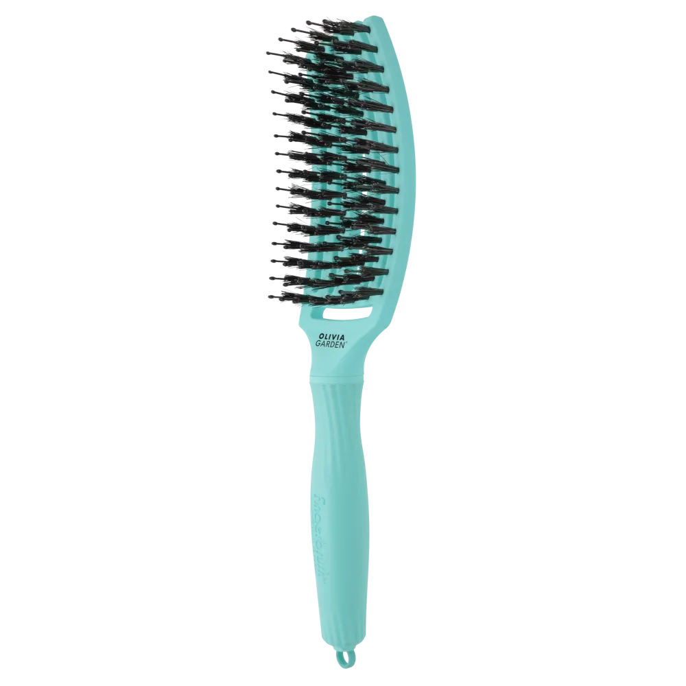 Olivia Garden FingerBrush Combo Medium Mint – Perie Profesională pentru Descurcare Netezire și Volum - Păr