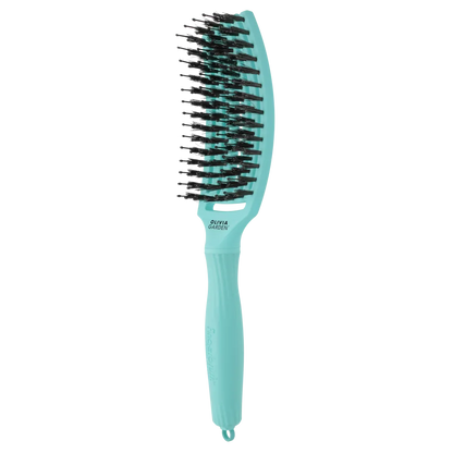 Olivia Garden FingerBrush Combo Medium Mint – Perie Profesională pentru Descurcare Netezire și Volum - Păr