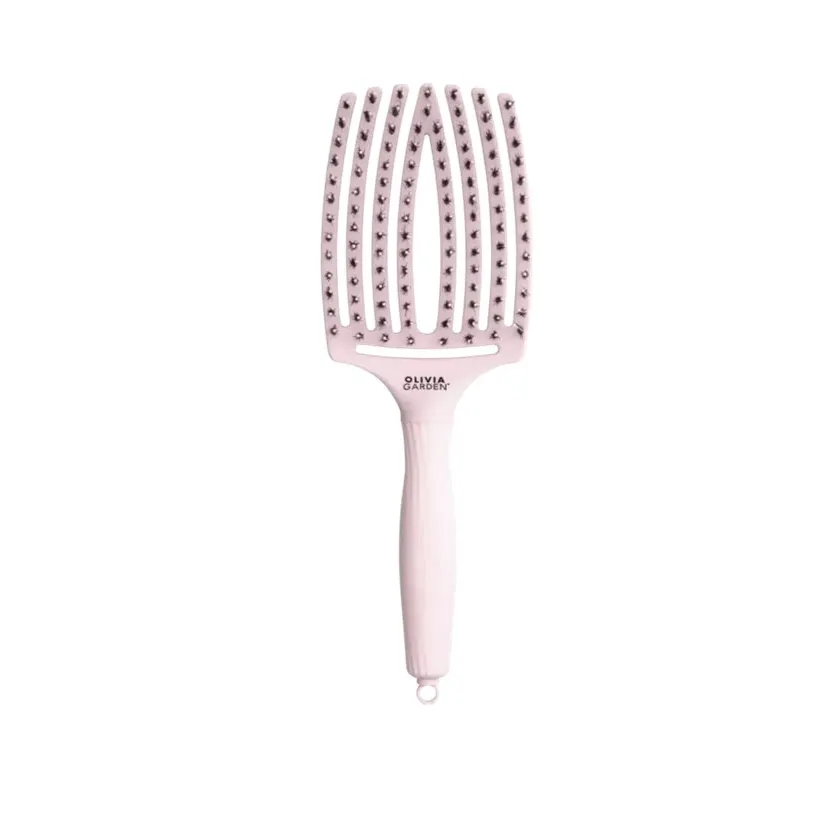 Olivia Garden FingerBrush Combo Pastel Large Pink – Perie Profesională pentru Descurcare Ușoară Volum și Strălucire L