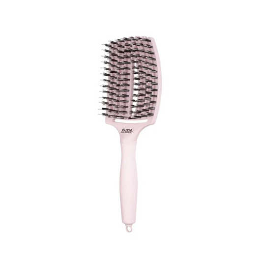 Olivia Garden FingerBrush Combo Pastel Large Pink – Perie Profesională pentru Descurcare Ușoară Volum și Strălucire L
