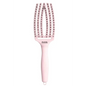 Olivia Garden FingerBrush Pastel Combo Medium Pink – Perie Profesională pentru Descurcare Volum și Strălucire Naturală