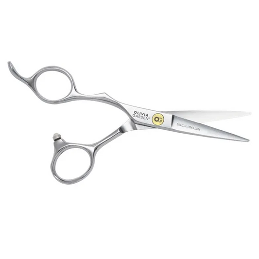 Olivia Garden SilkCut PRO Left 5’’ – Foarfecă Profesională Offset pentru Stângaci cu Lamă Convexă din Oțel Japonez și