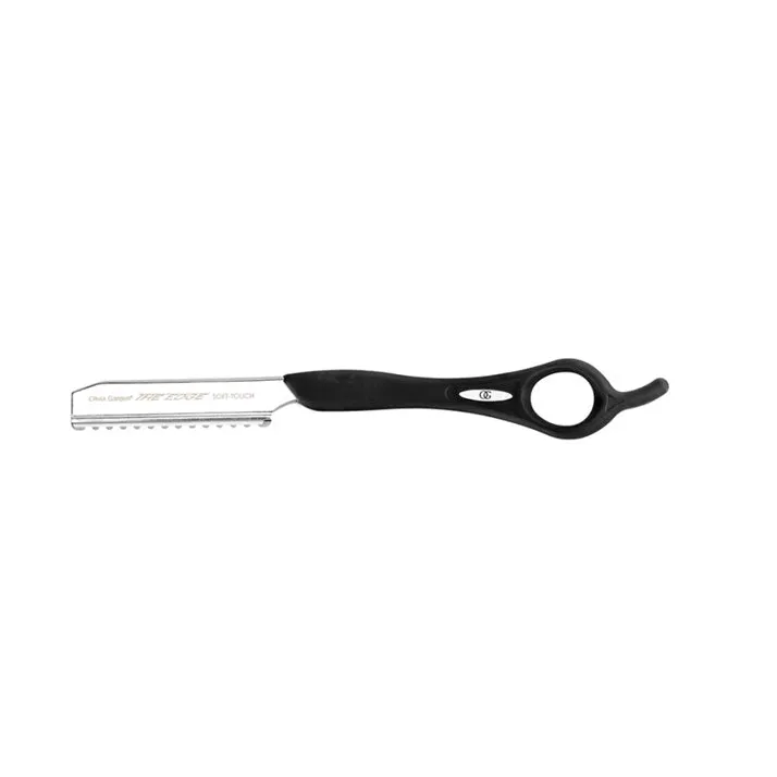 Olivia Garden The Edge Soft Touch – Brici Profesional 17.5 cm cu Mâner Ergonomic și Lamă Interșanjabilă din Oțel