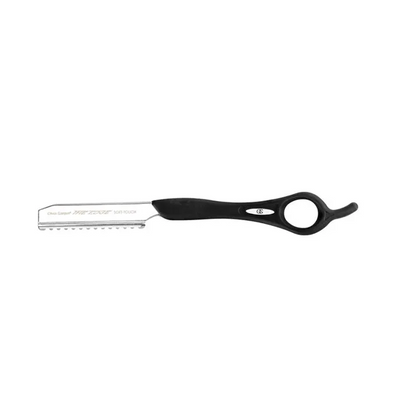 Olivia Garden The Edge Soft Touch – Brici Profesional 17.5 cm cu Mâner Ergonomic și Lamă Interșanjabilă din Oțel