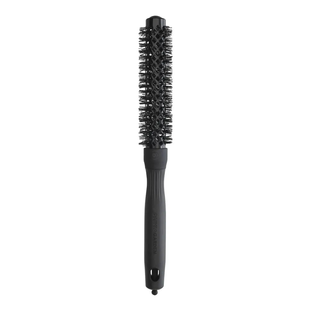 Perie termică rotundă Olivia Garden Expert Blowout Speed 20mm Black Label bară ceramică lungă și peri ondulați