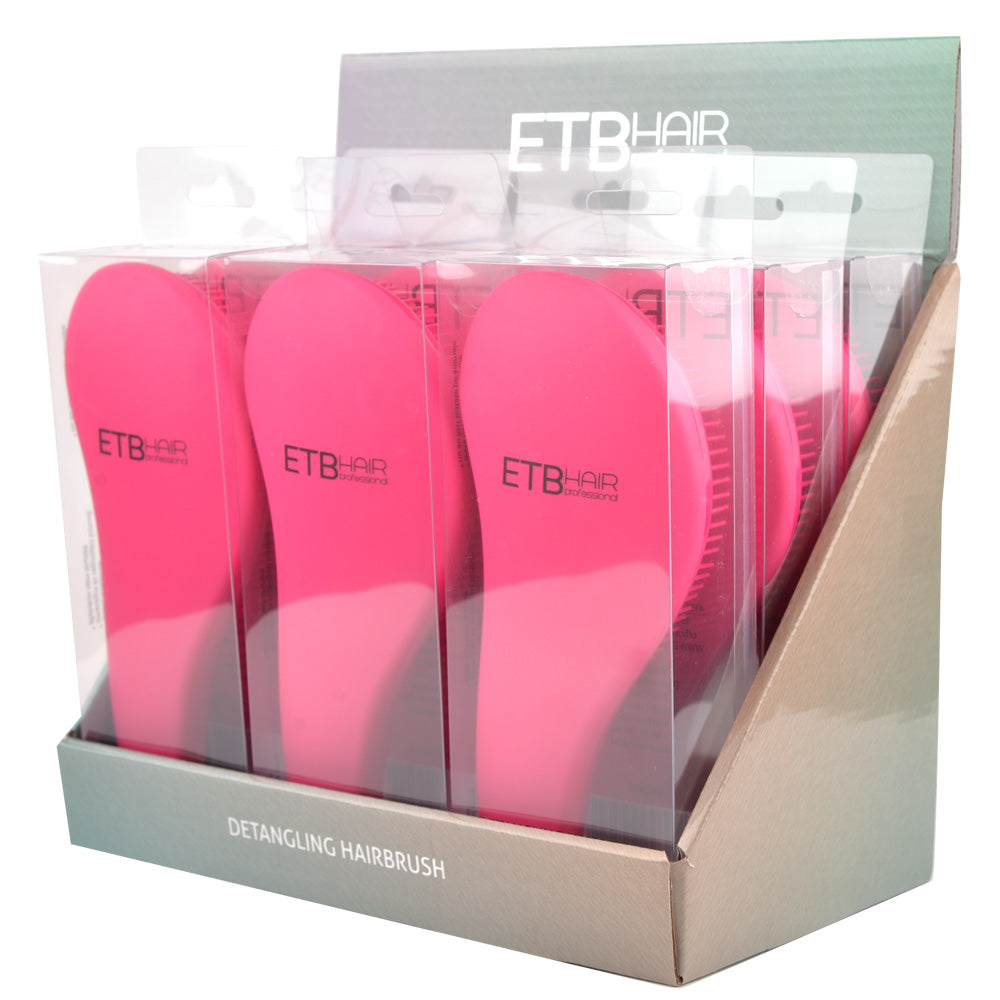 ETB Hair Display Profesional cu 9 Perii Pink pentru Descâlcirea Părului