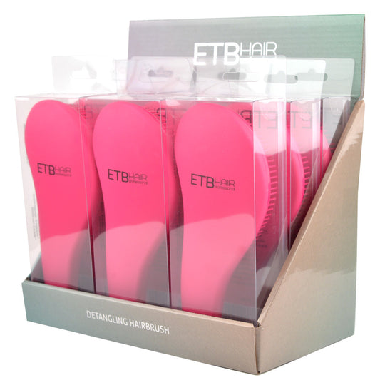 ETB Hair Display Profesional cu 9 Perii Pink pentru Descâlcirea Părului