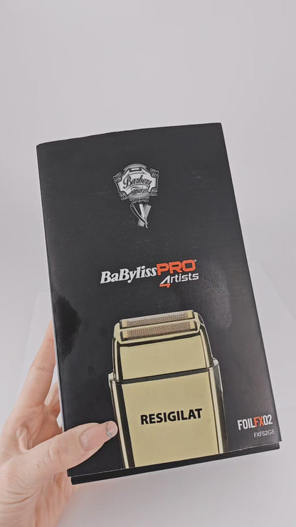 Aparat de Ras Babyliss 4Artists FoilFX 02 Gold, cu Folie Ultra-Subțire și Motor Puternic 11.000rpm RESIGILAT