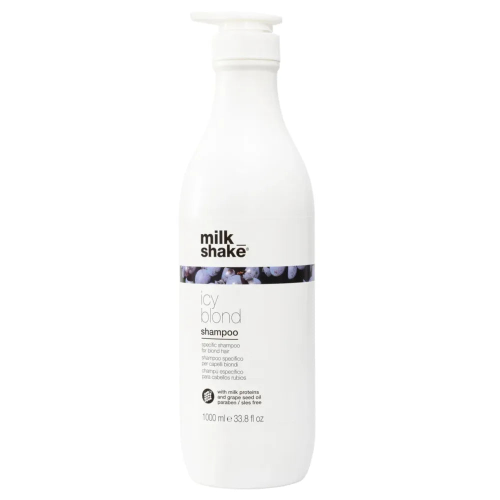 Șampon Hidratant Cu Pigment Pentru Neutralizarea Tonurilor Galbene Milk Shake Icy Blond Shampoo - 1000ml - Păr