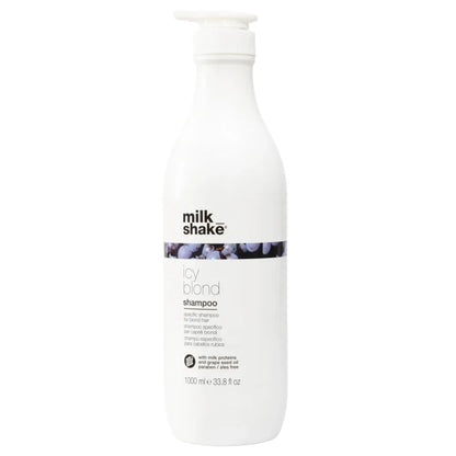 Șampon Hidratant Cu Pigment Pentru Neutralizarea Tonurilor Galbene Milk Shake Icy Blond Shampoo - 1000ml - Păr