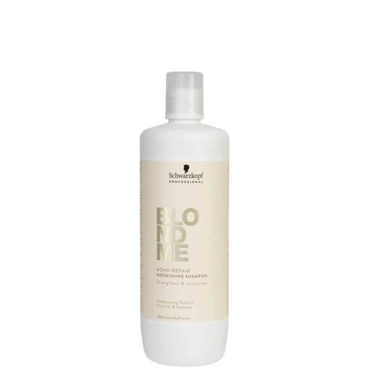 Șampon Hrănitor Schwarzkopf BLONDME Bond Repair – Curățare Delicată & Reparare pentru Păr Blond Fragil - 1000 ml - Păr