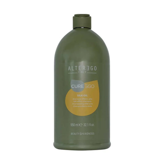 Șampon Iluminator Pentru Părul Rebel Și Indisciplinat AlterEgo CureEgo Silk Oil 950ml - 950 ml - Păr