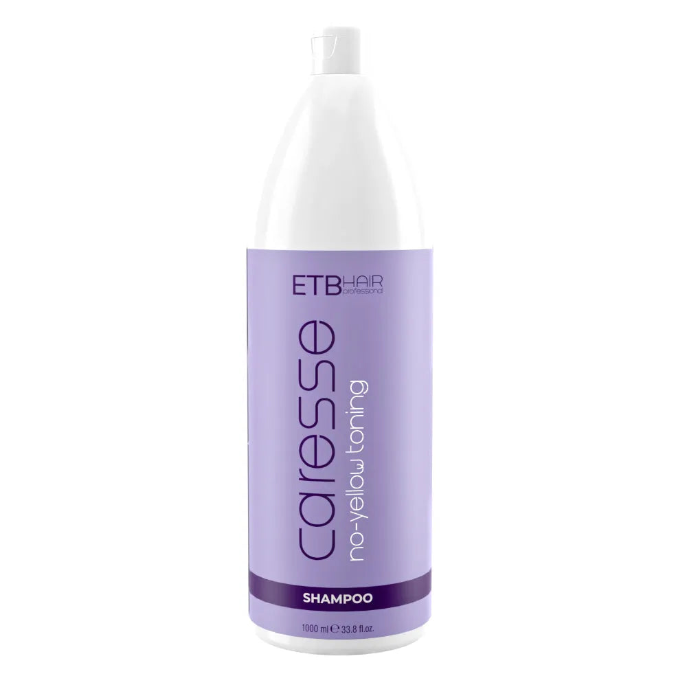 Șampon Neutralizator ETB Caresse No-Yellow – pentru un Blond Rece Strălucitor și Fără Tonuri Galbene - 1000 ml - Păr