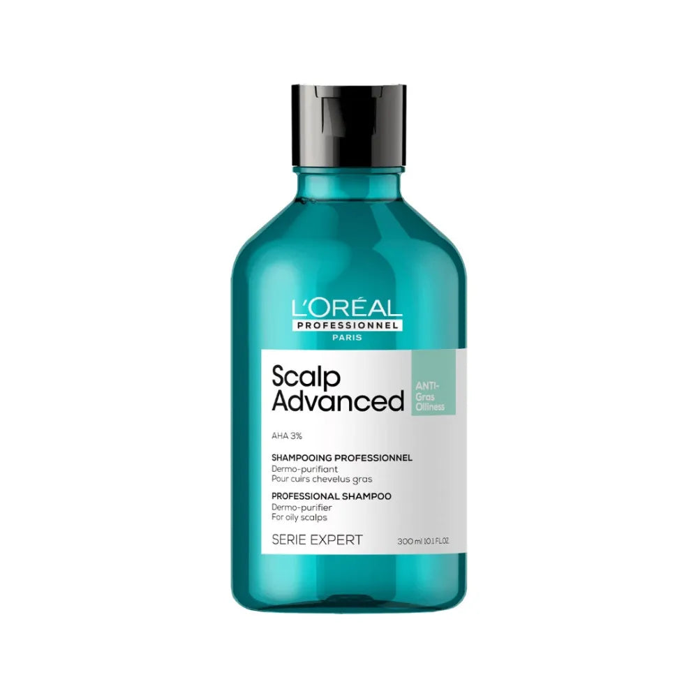 Șampon Purificator Pentru Scalp Gras Cu 3% AHA L’Oréal Professionnel Serie Expert Scalp Advanced - 300 ml - Păr