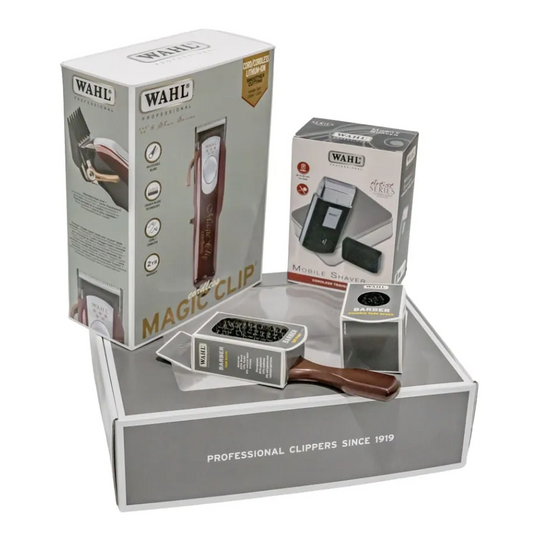 Wahl Set Combo Mașină De Tuns Magic Clip+Travel Shaver+Fade Brush+Barber Fade Brush