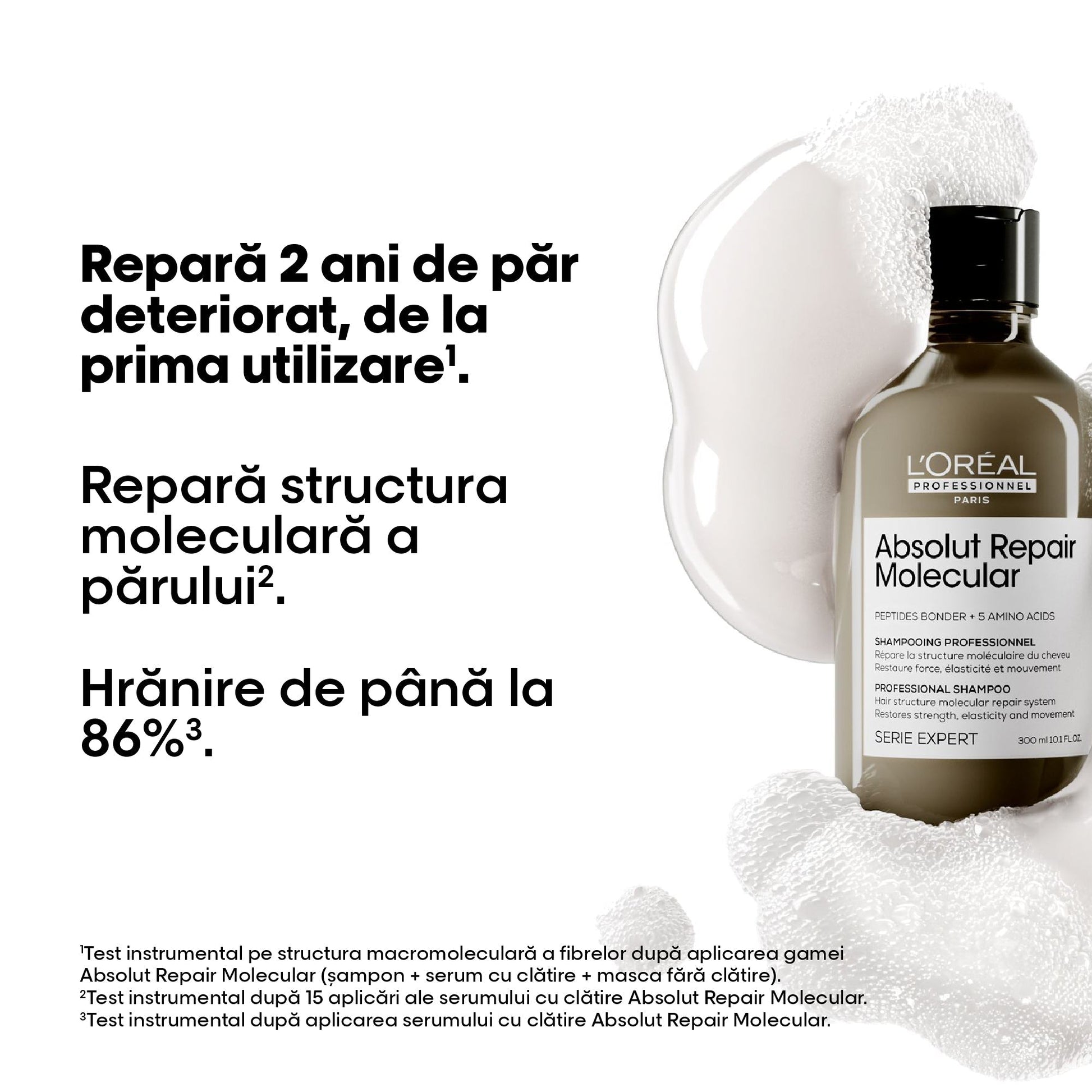 Set L’Oreal Professionnel Serie Expert Absolut Repair Molecular pentru Păr Deteriorat Șampon 300ml + Serum 250ml - Păr