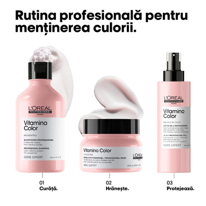 Set L’Oreal Professionnel Serie Expert Vitamino Color pentru Menținerea Culorii Părului Sampon 300 ml + Mască 250