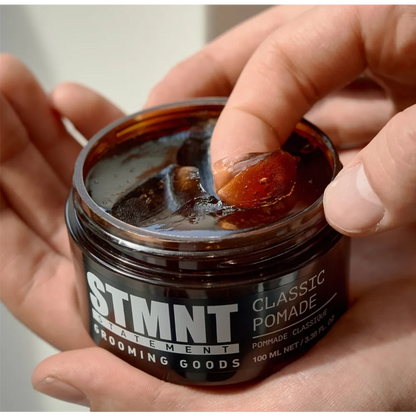 STMNT Classic Pomade 100ml – Fixare flexibilă control puternic și luciu natural cu spălare ușoară și parfum sofisticat