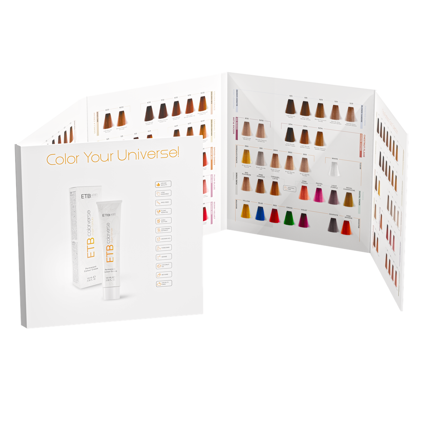 ETB Hair ColorVerse Catalog Culori Vopsea Profesională 117 Nuanțe