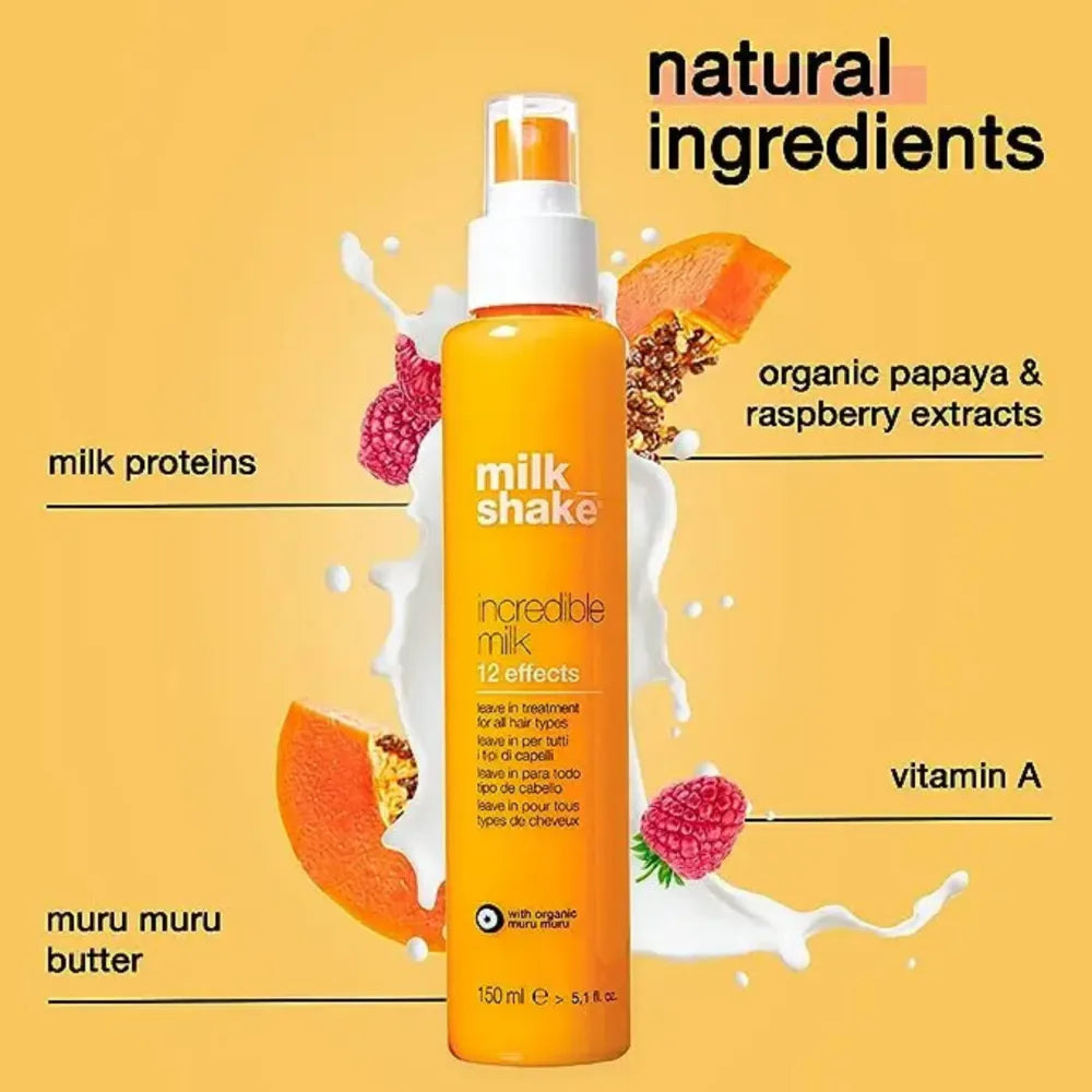 Tratament Spray Fără Clătire cu 12 Beneficii Milk Shake Incredible Milk 12 Effects 150ml - Păr