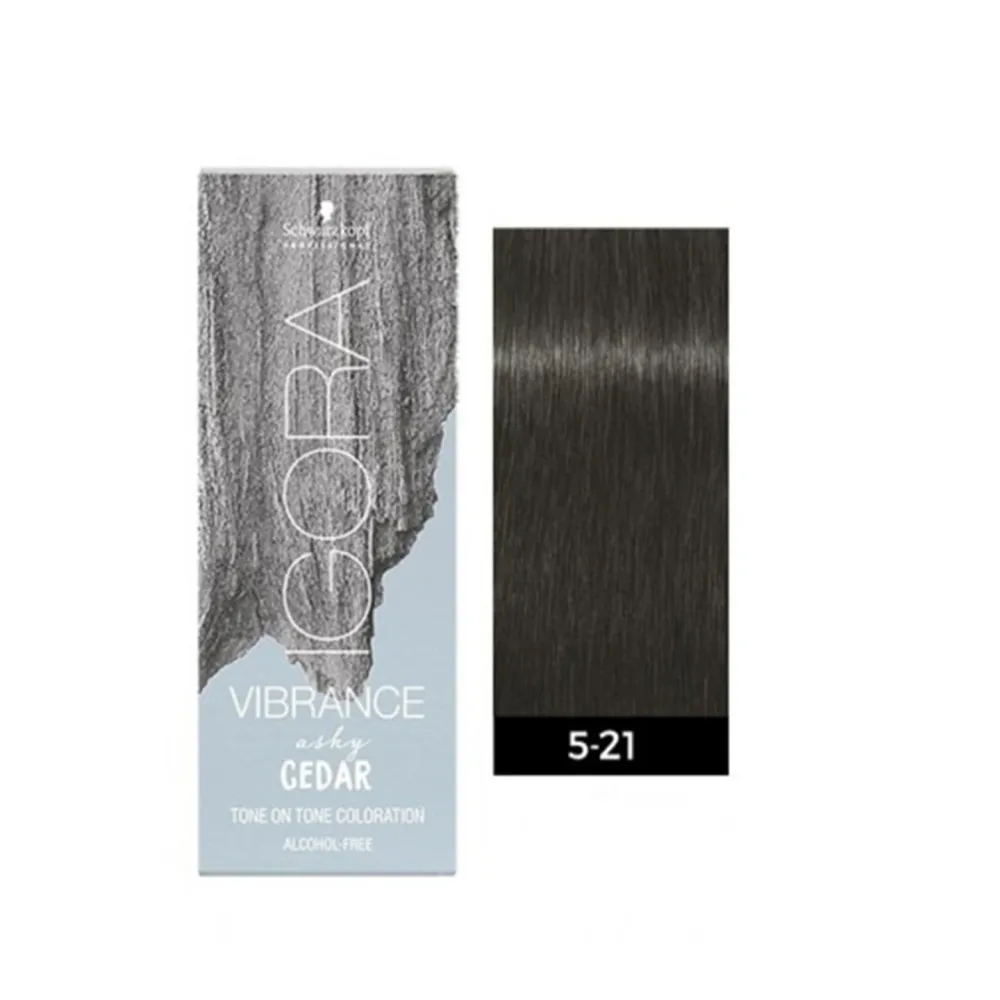 Vopsea De Păr Lichidǎ Demi-Permanentă Ton pe Ton Schwarzkopf Professional Igora Vibrance 60ml - Ashy Cedar 5.21