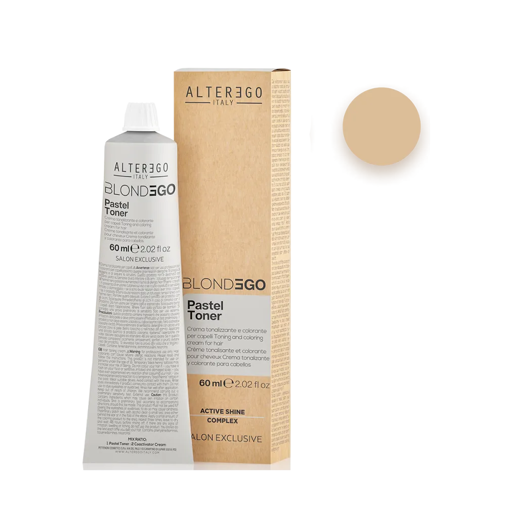 Vopsea De Par Permanentă Cu Amoniac Blond Special AlterEgo Blondego Pure Diamond - Deschidere Perfectă - Păr