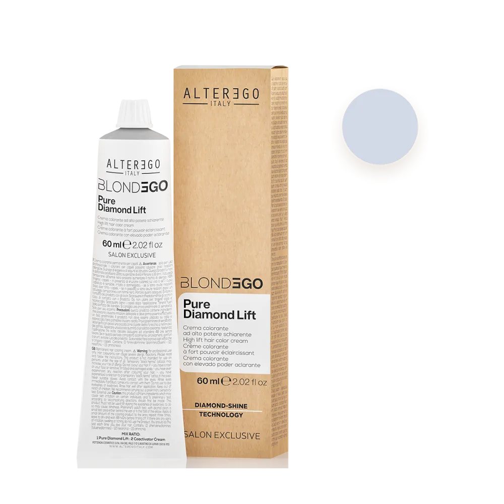 Vopsea De Par Permanentă Cu Amoniac Blond Special AlterEgo Blondego Pure Diamond - Deschidere Perfectă - 60 ml / HL2