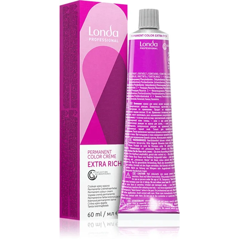 Vopsea De Păr Permanentă Cu Amoniac Londa Professional Extra Rich 60ml - 60 ml / 0/00 - Păr