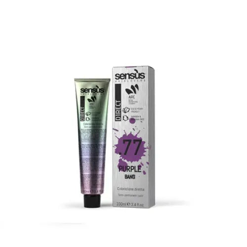 Vopsea De Păr Semipermanentă Fără Amoniac Sensus Direct Bang 100ml - 100 ml / Purple.77 - Păr